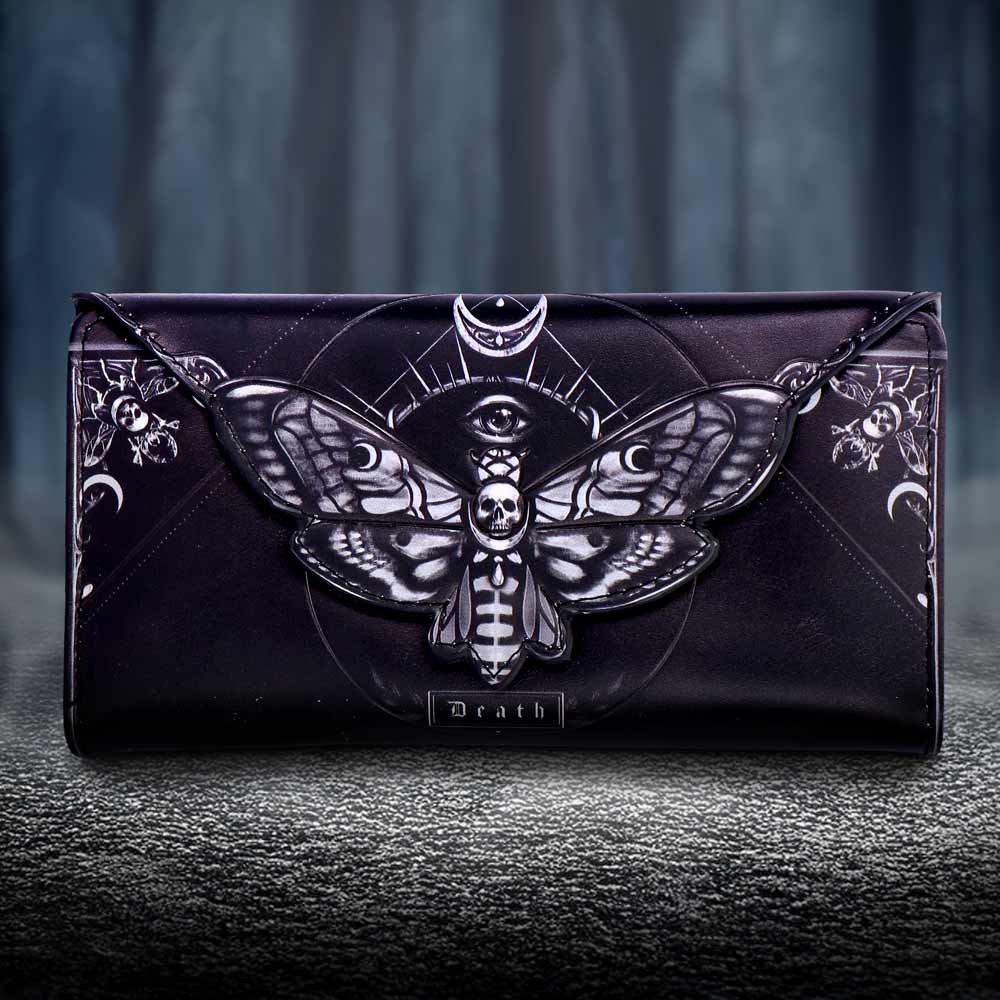 Deaths Head Moth Embossed Purse