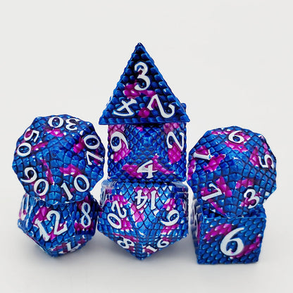 Dragon Scale Polyhedral Metal Dice Set