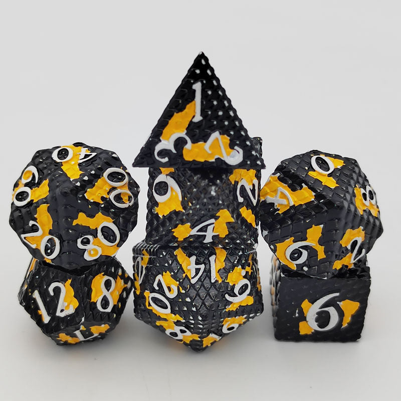 Dragon Scale Polyhedral Metal Dice Set