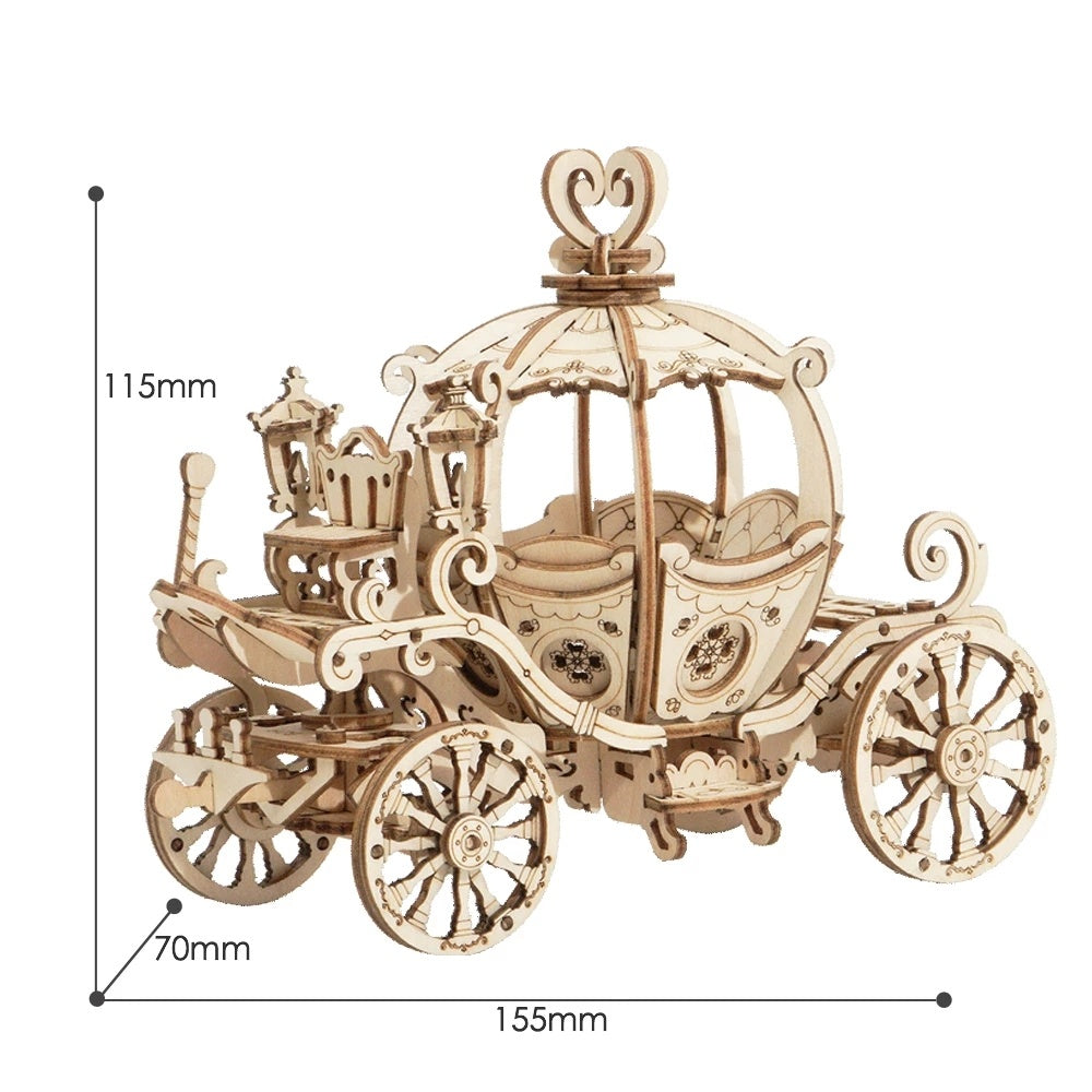 Robotime Pumpkin Carriage Cart Model 3D Wooden Puzzle