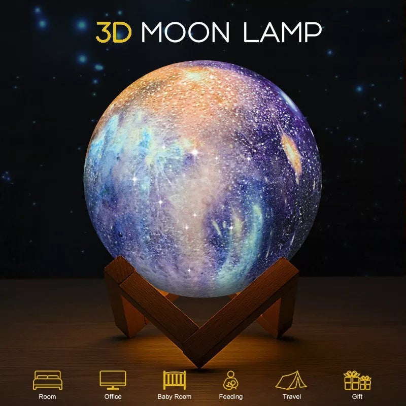 Galaxy Moon Lamp Night Light (USB)