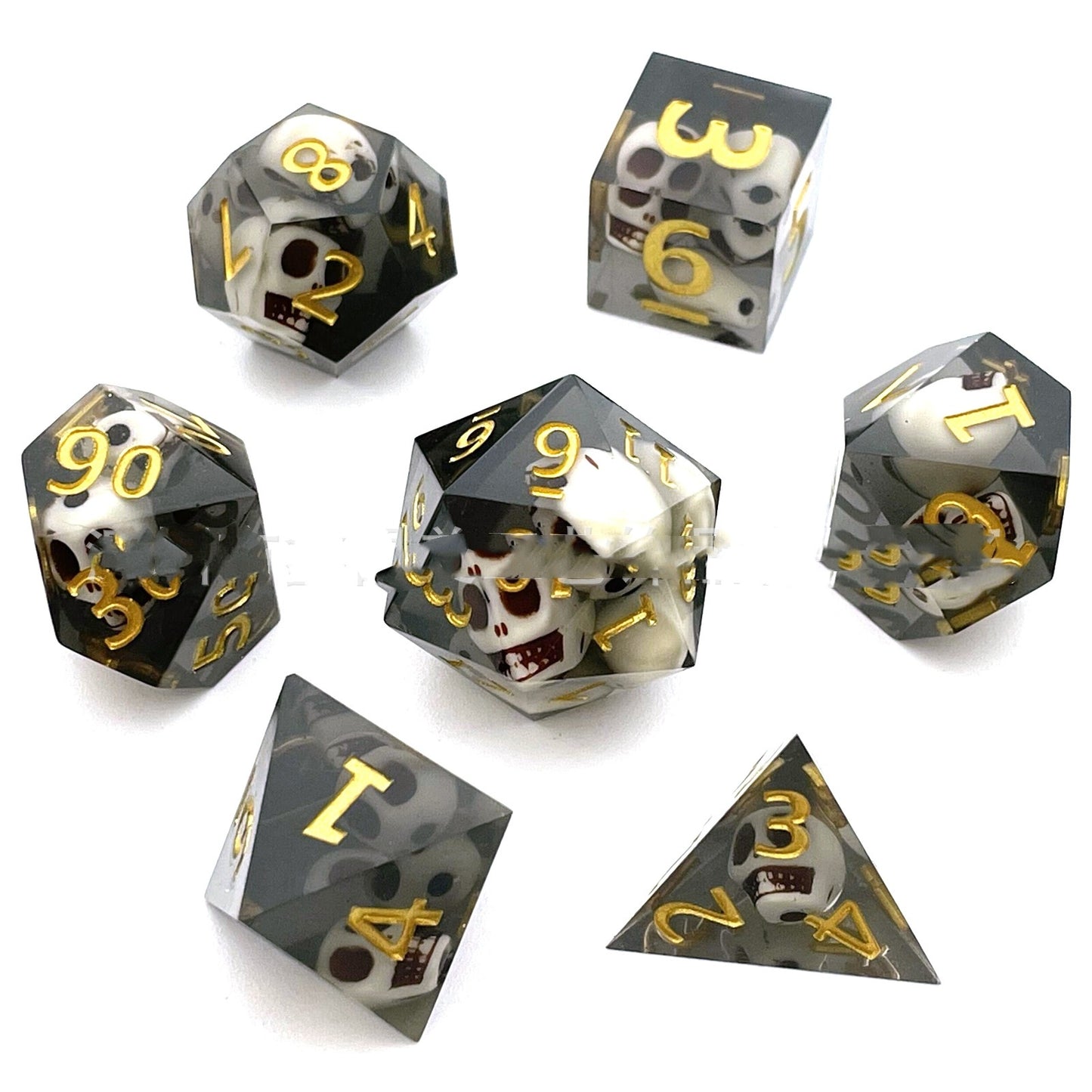 Resin Charms Variety Polyhedral Dice Set