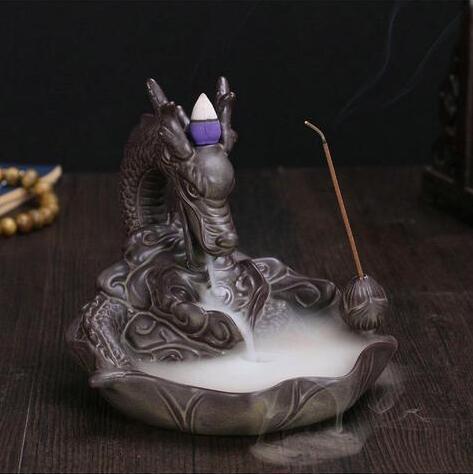 Ceramic Dragon Backflow incense burner