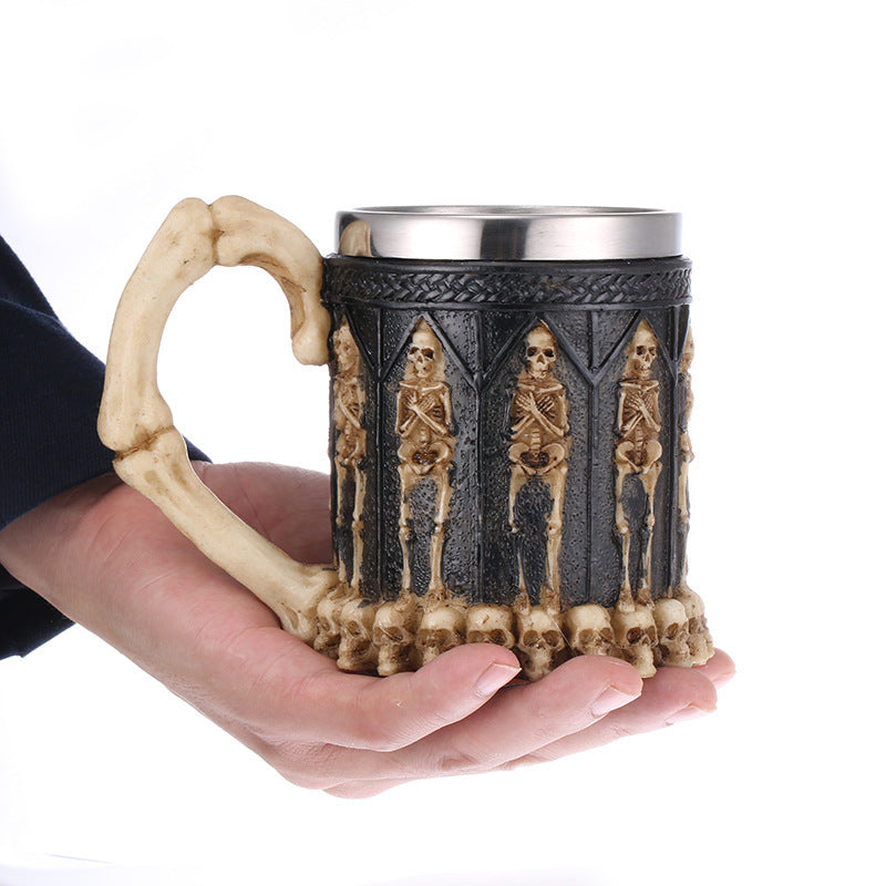 Skeletal Remains Stainless Steel Beer Mug Tankard - 600ml