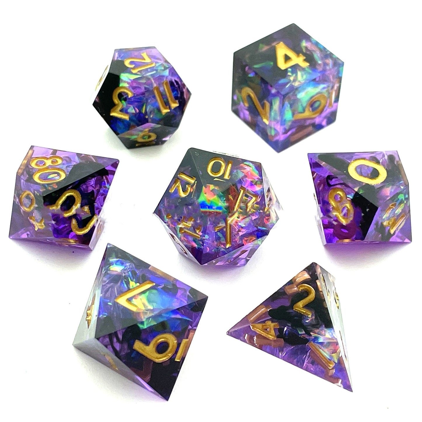 Resin Charms Variety Polyhedral Dice Set