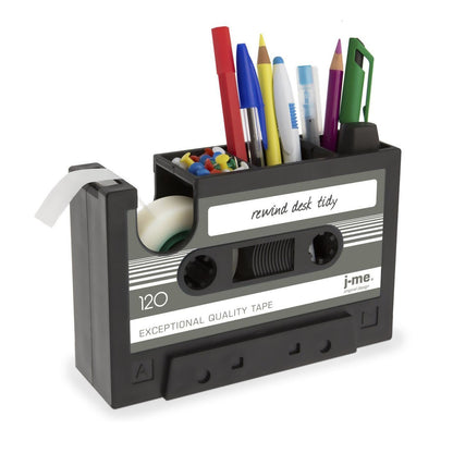 Cassette Tape Dispenser Pen Holder Pencil Pot