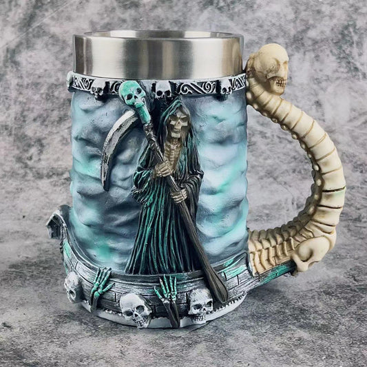 Grim Reaper Style Mug Tankard