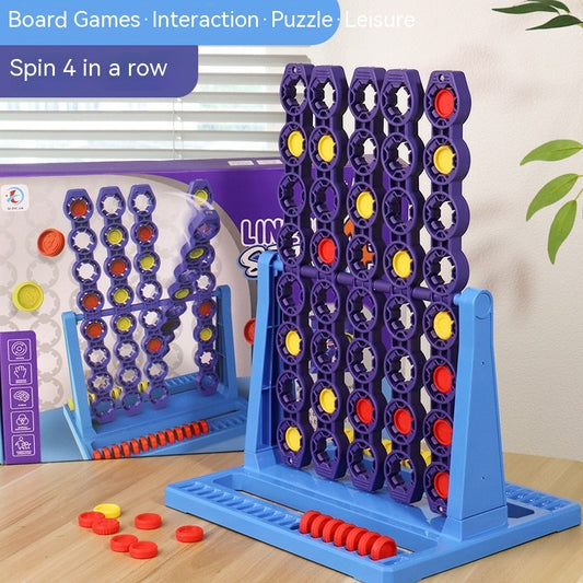 Rotating Connect Four in a Row Puzzle Interactive Game