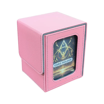 Trading Card Deck Box Holds 100+ Cards with Display Window