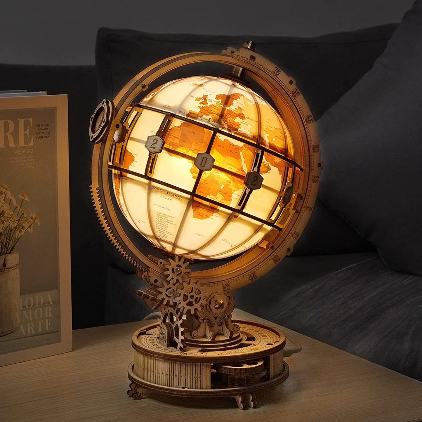 Rokr Luminous Globe 3D Wooden Model 180PCS Building Kit