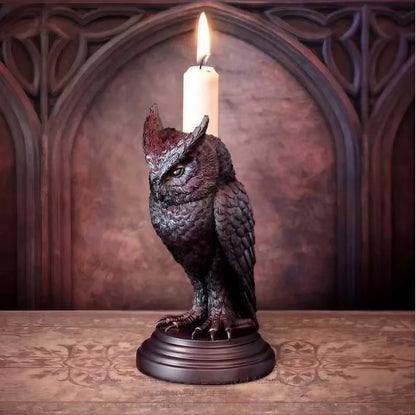 Gothic Crow/Owl Candle Holder