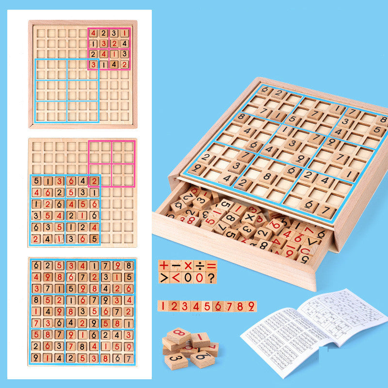 Wooden Sudoku Game with Various Difficulty Modes