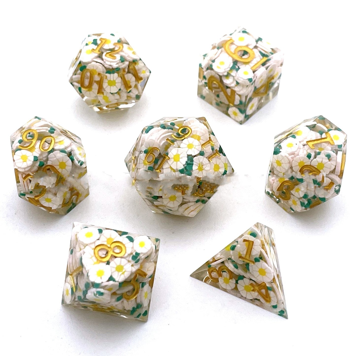 Resin Charms Variety Polyhedral Dice Set