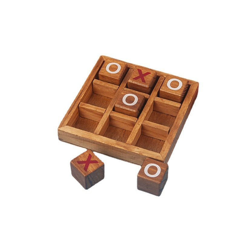 Wooden Noughts and Crosses Game