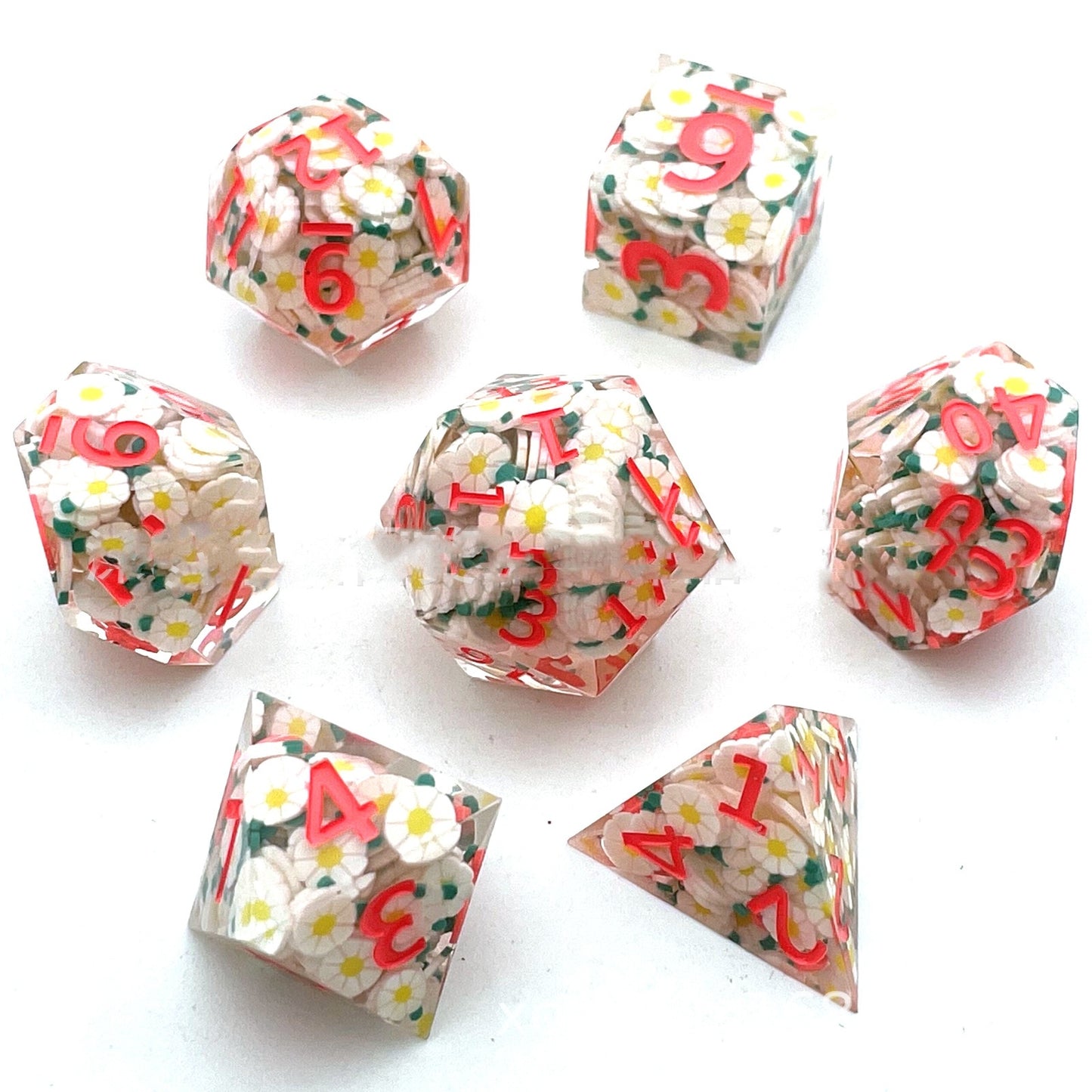 Resin Charms Variety Polyhedral Dice Set