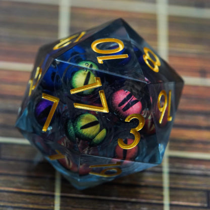 Dragon's Eyes Large Resin Polyhedral Dice