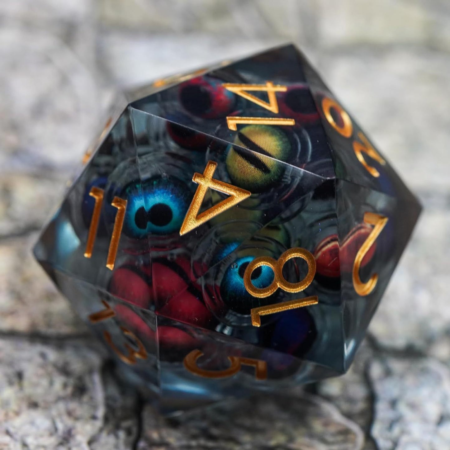 Dragon's Eyes Large Resin Polyhedral Dice