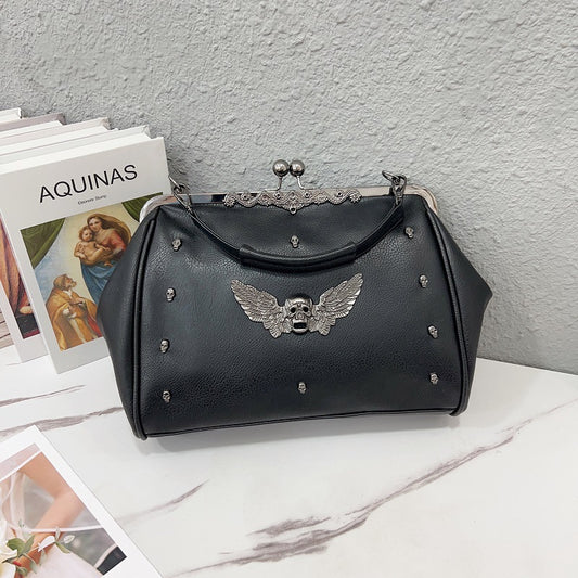 Skull with Wings Hand Bag