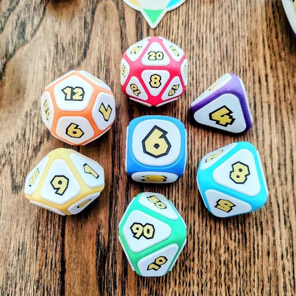 Colourful gaming Polyhedral Dice Set