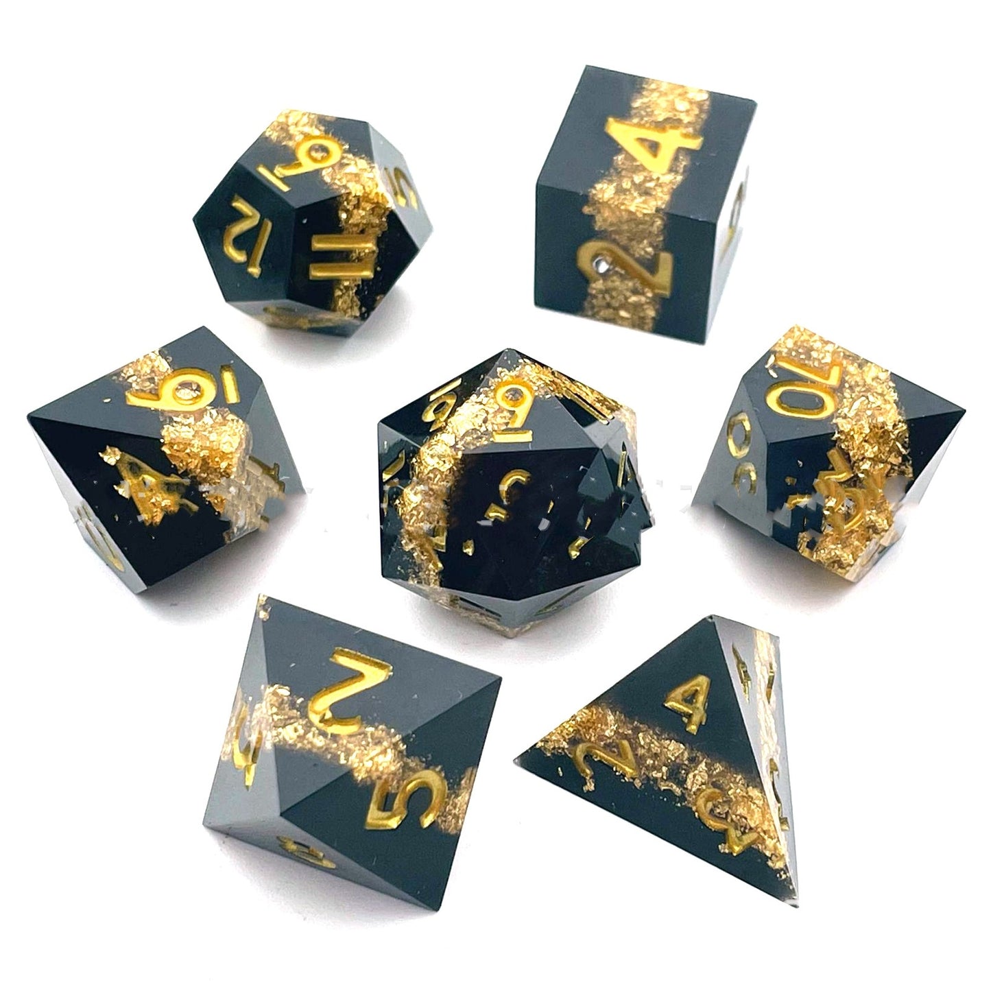 Resin Charms Variety Polyhedral Dice Set