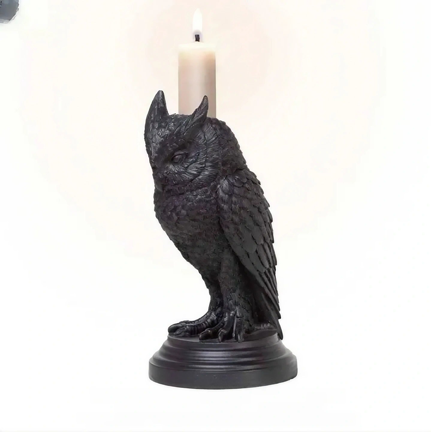 Gothic Crow/Owl Candle Holder