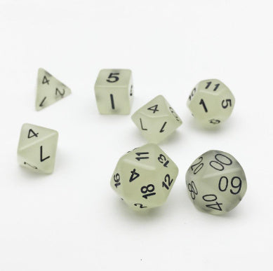 Glow in the Dark Polyhedral Dice Set