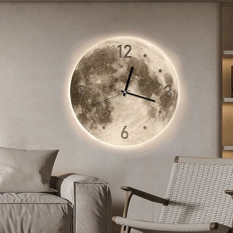 Full Moon Wall Clock Home Decor