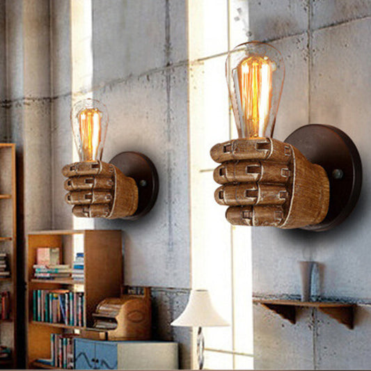 Industrial Style Hand Fist wall lamp