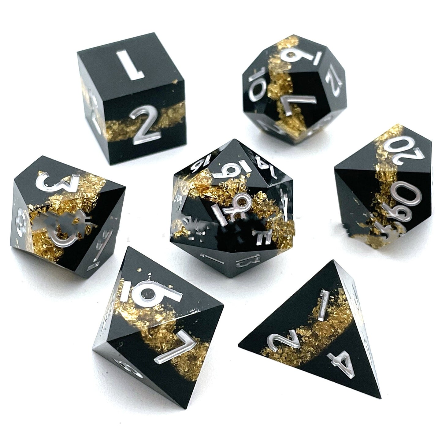 Resin Charms Variety Polyhedral Dice Set