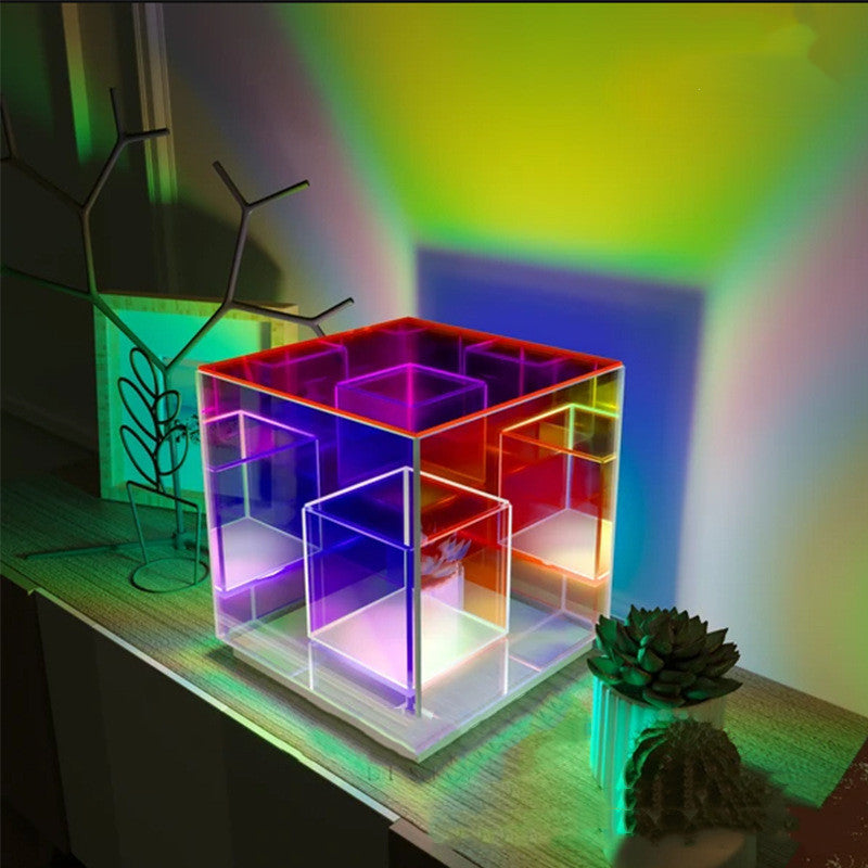 Cuboid Acrylic Lamp Cube LED Box