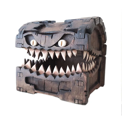 Mimic Style Chest Dice Holder for Tabletop Gaming Dungeons and Dragons