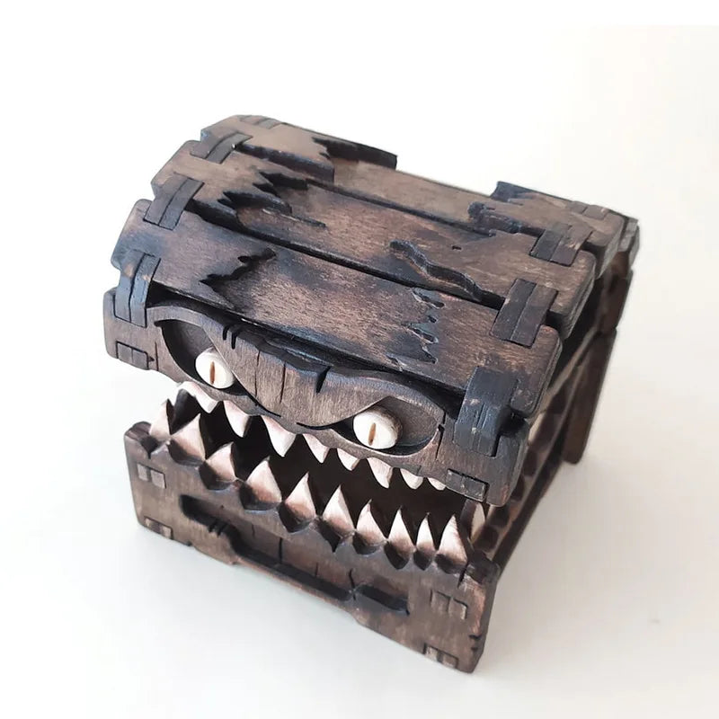 Mimic Style Chest Dice Holder for Tabletop Gaming Dungeons and Dragons