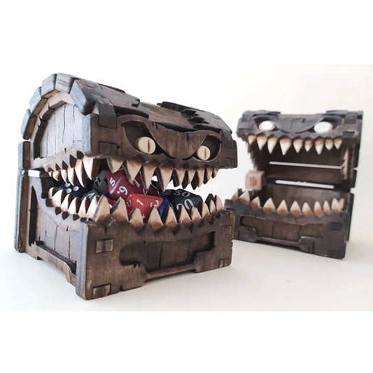 Mimic Style Chest Dice Holder for Tabletop Gaming Dungeons and Dragons