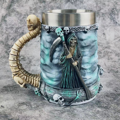 Grim Reaper Style Mug Tankard