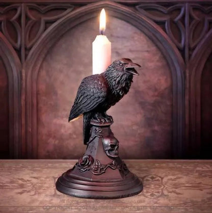 Gothic Crow/Owl Candle Holder