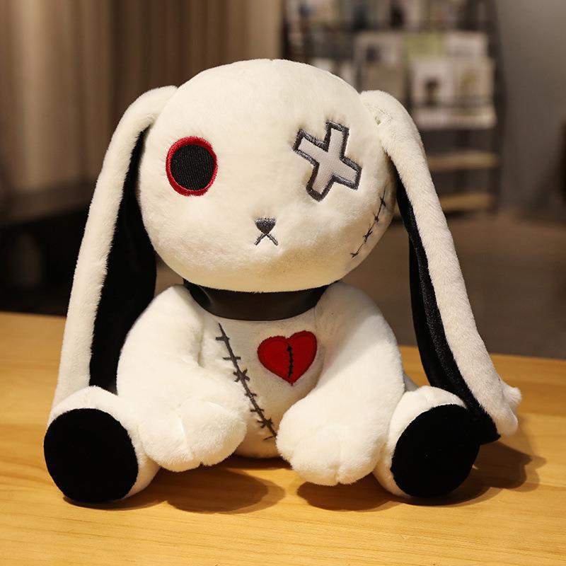 Cute Dark Goth Style Rabbit Plush