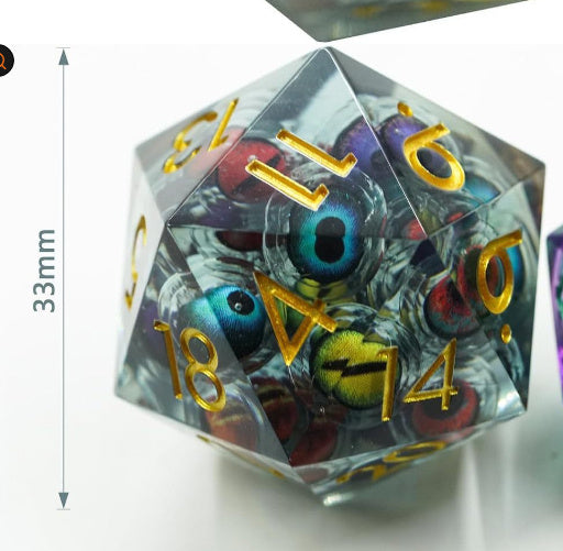 Dragon's Eyes Large Resin Polyhedral Dice