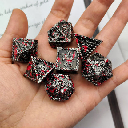 Metal Dragon Polyhedral Dice Set