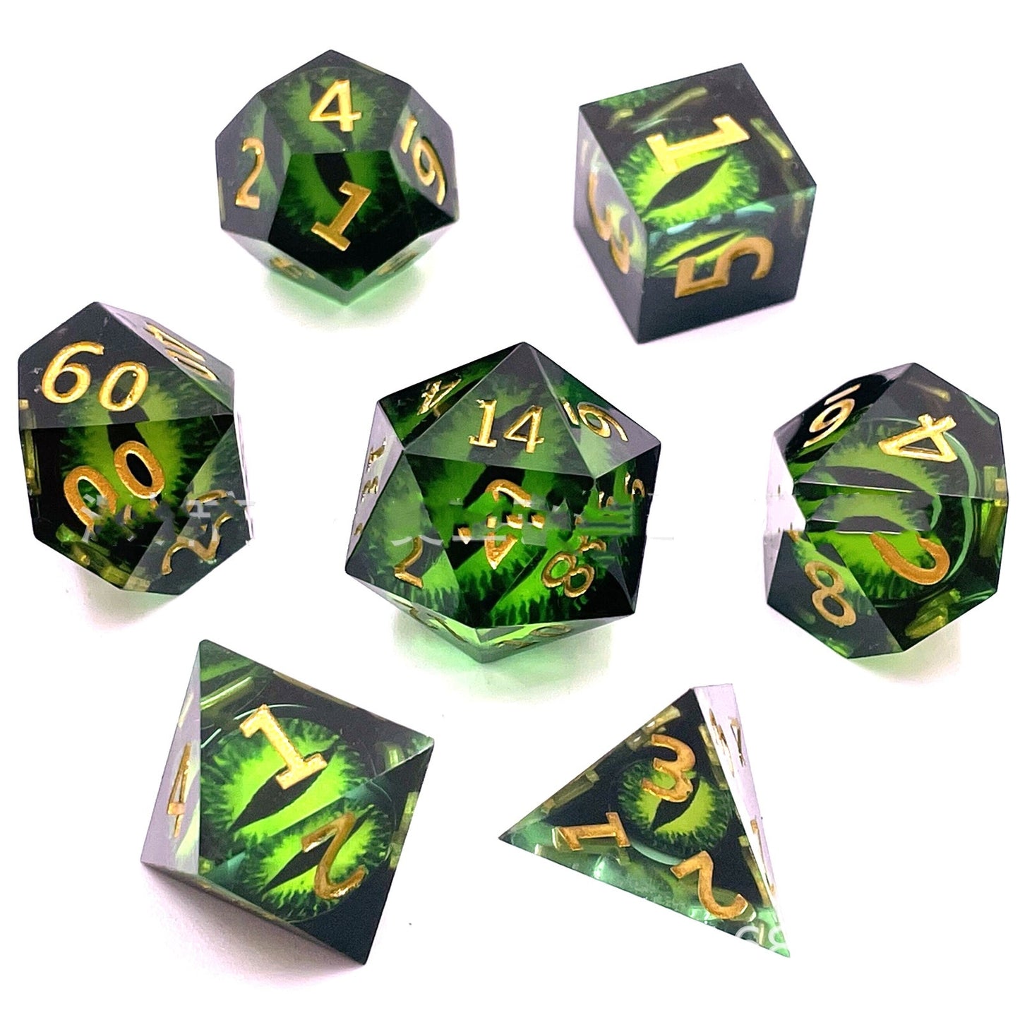 Resin Charms Variety Polyhedral Dice Set