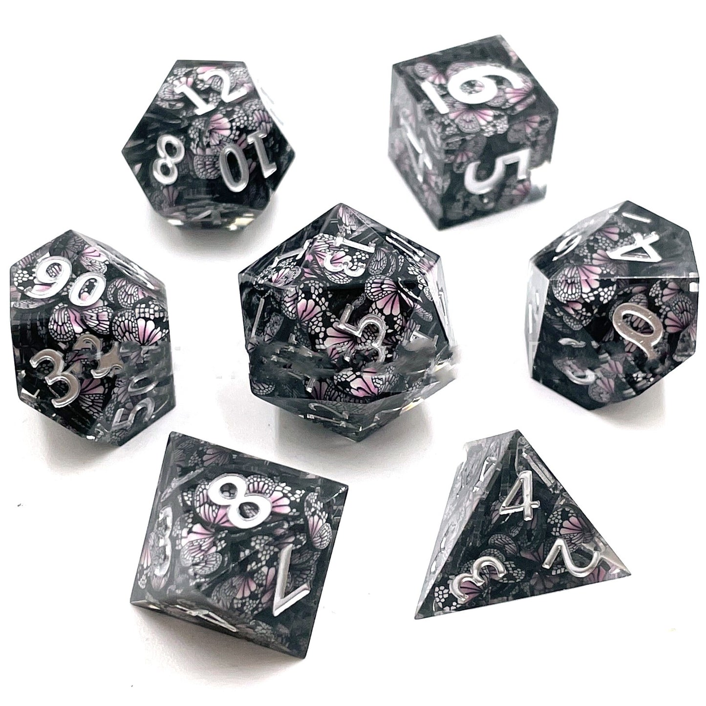 Resin Charms Variety Polyhedral Dice Set