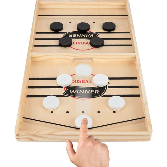 Wooden Sling Puck Hockey Game