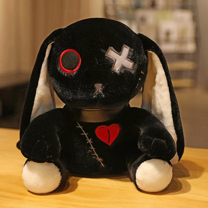 Cute Dark Goth Style Rabbit Plush