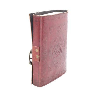 Pentagram Leather Journal w/lock 15 x 21cm