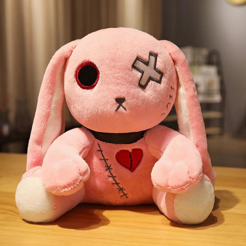 Cute Dark Goth Style Rabbit Plush