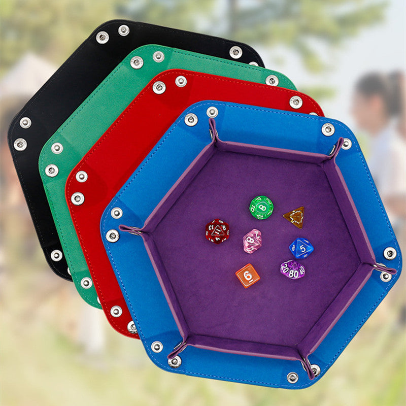 Hexagonal Velvet Dice Cloth Tray