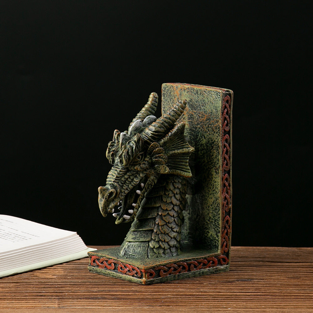 Decorative Green Dragon Bookends Ornaments