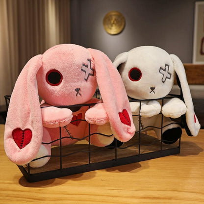 Cute Dark Goth Style Rabbit Plush