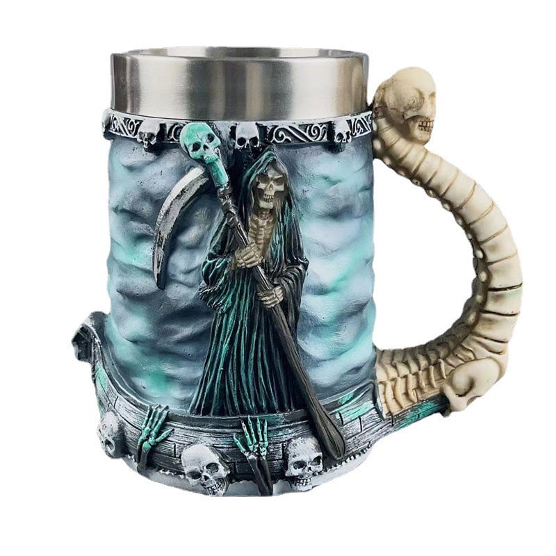 Grim Reaper Style Mug Tankard