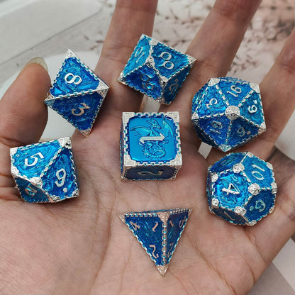 Metal Dragon Polyhedral Dice Set