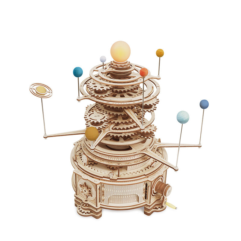 Robotime Rokr 316PCS Mechanical Solar System Orrery DIY Wooden Model Kit